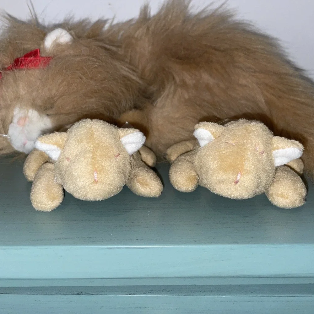 1991 Commonwealth Kit'N & Kitties Meowing Stuffed Animal Plush Vintage‎